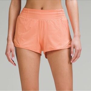 Lululemon Hotty Hot shorts in coral kiss